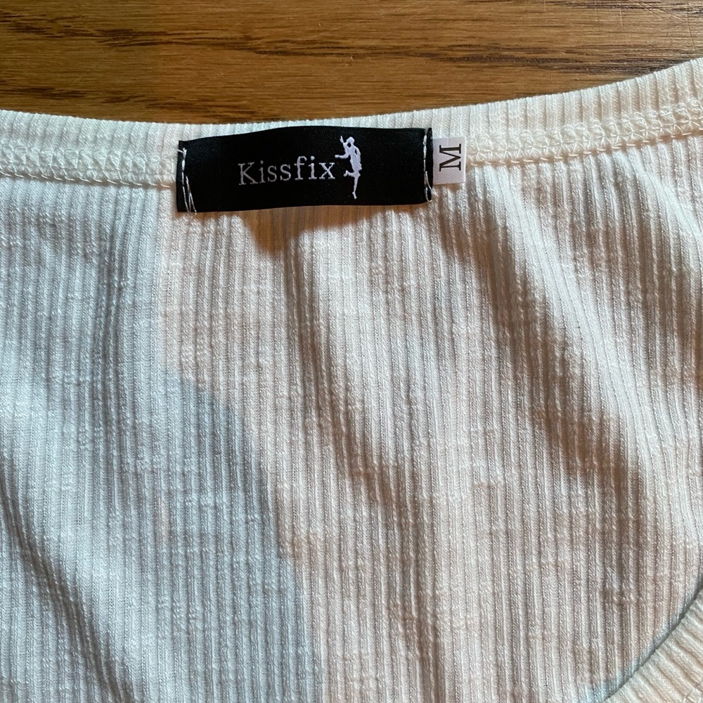 Kissfix Ribbed Button-Detail Henley - Picture 4 of 5